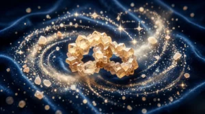 Cristaux de sel brillant comme des étoiles pour symboliser l'action d'enlever le mauvais œil.
