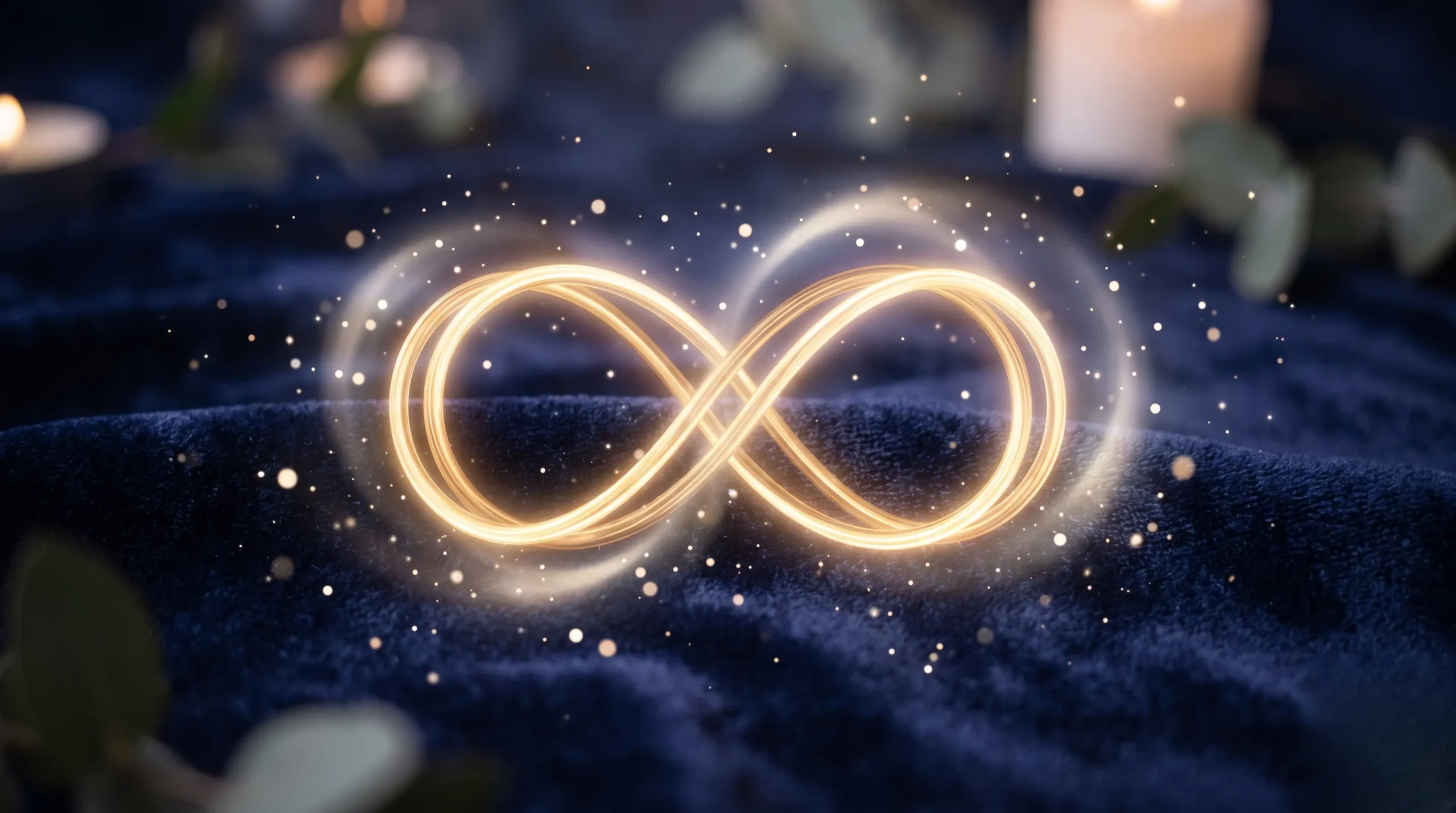 Représentation symbolique de deux mains vers la lune illustrant le message spirituel de l'amour et du chiffre 18.