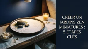 Un petit jardin zen miniature avec du sable blanc et des pierres pour cultiver la sérénité