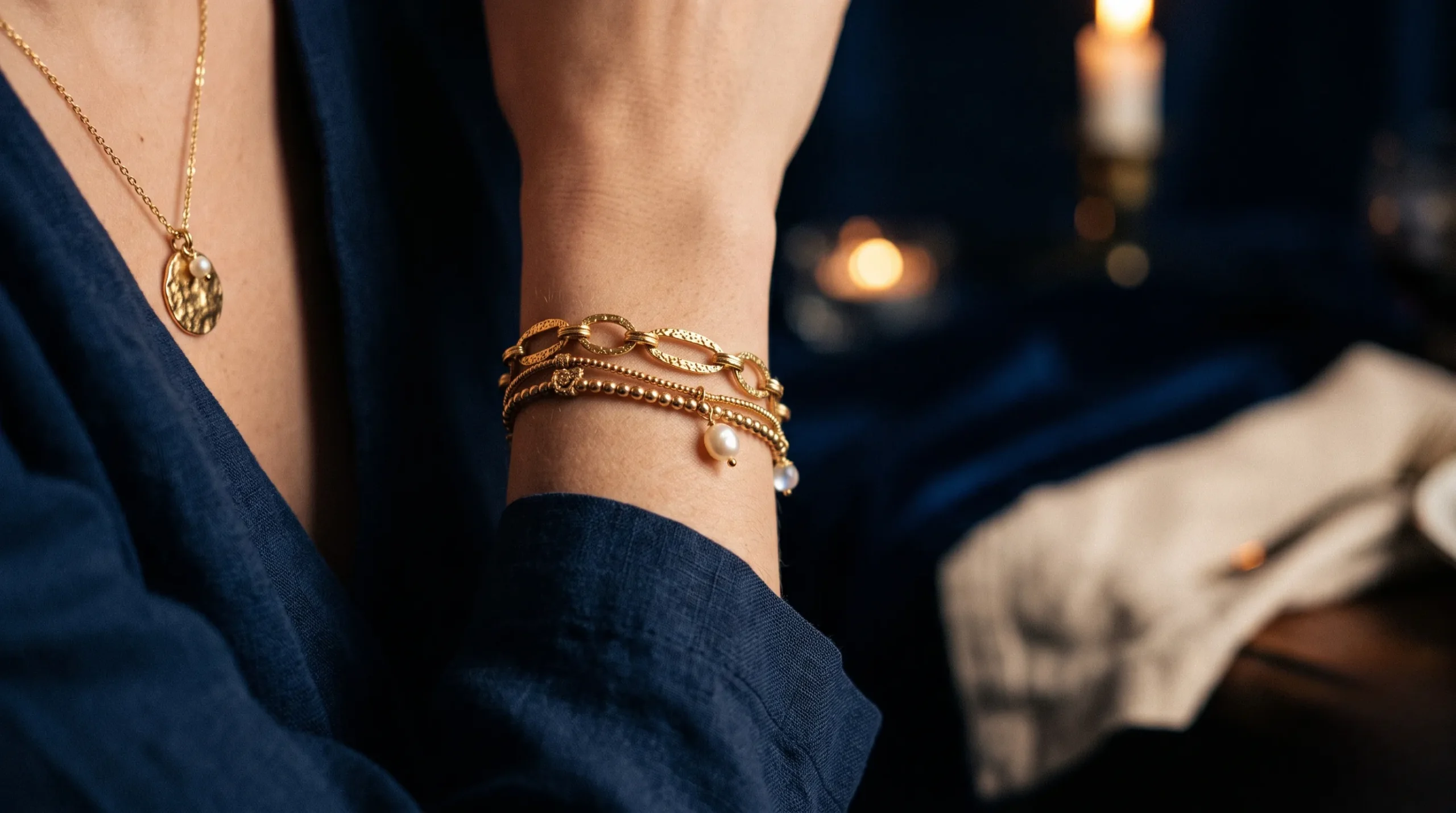 poinçon or : Des détails de bijoux dorés illuminés par un halo de lumière douce et mystique