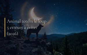 La silhouette mystique d'un loup contemplant une lune éclatante entourée de halos dorés